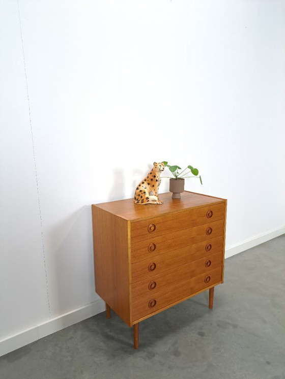 Image 1 of Dänische Teakholzkommode mit 5 Schubladen