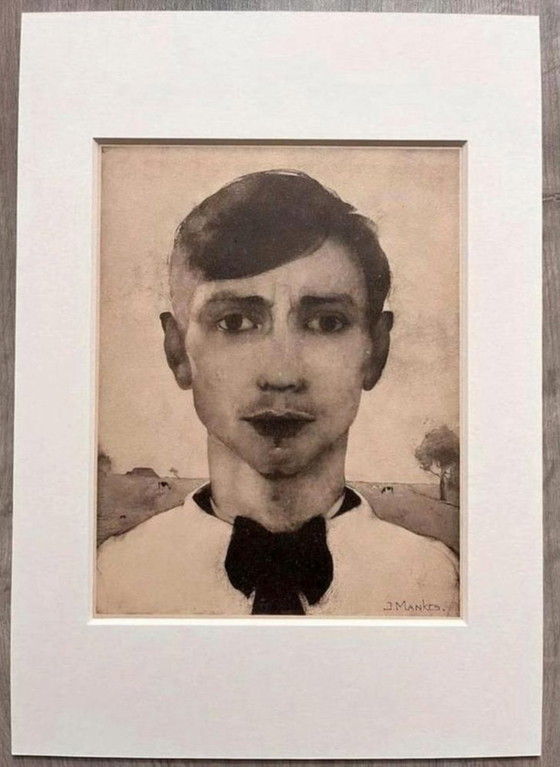 Image 1 of Jan Mankes 1889-1920 / Original Heliogravure Self-portrait 1923