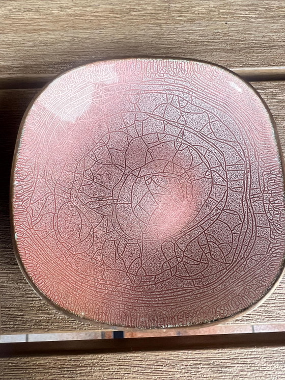 Set of Enameled Copper Bowls in Dusty Pink, Made in the 1960s-1970s, Presumably in Italy – Mid Century Modern (photo 6 of 10)