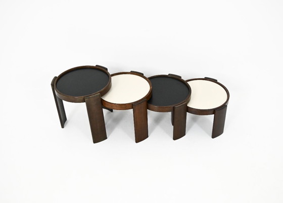 Image 1 of Mesas nido modelo 780 de Gianfranco Frattini para Cassina, década de 1960, juego de 4