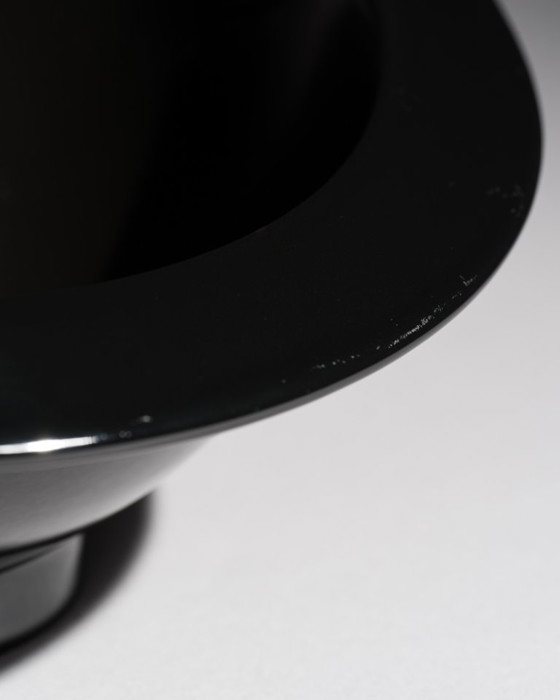 Image 1 of Cuenco posmodernista "Nautica" Porcelana Negra Jan van der Vaart Rosenthal años 90