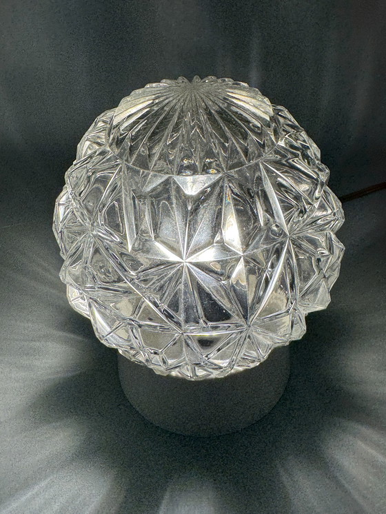 Image 1 of Clear glass lamp with beautiful pattern