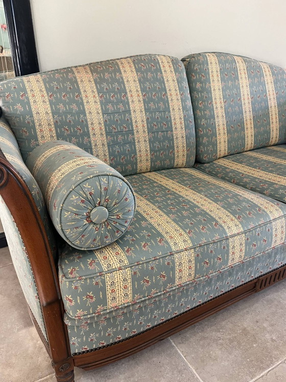 Divano vintage stile Luigi XVI – verde salvia – spirito cottage inglese – Divani 3 posti, Wood, Art Nouveau (photo 3 of 15)