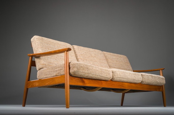 Image 1 of Deense moderne zitset in teakhout van Arne Vodder voor France & Søn, jaren 60, set van 3