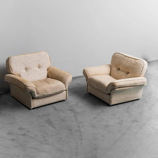 Pair of Soffio armchairs by Doimo Salotti, 1970s