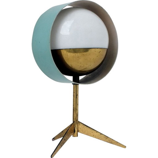 Lámpara de escritorio vintage Stilux Saturn, era espacial, Italia, 1960