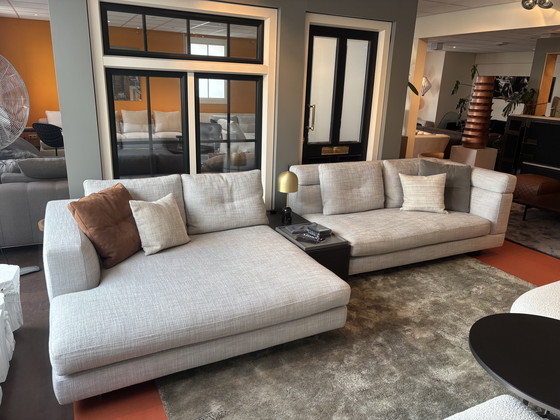 Image 1 of Minotti Alexander modular corner sofa in fabric Cat. G Ayala sabbia