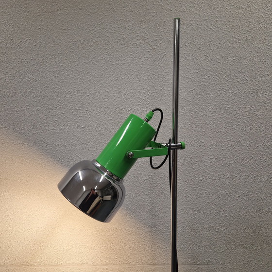 Image 1 of Lampadaire vintage des années 1970, projecteur vert