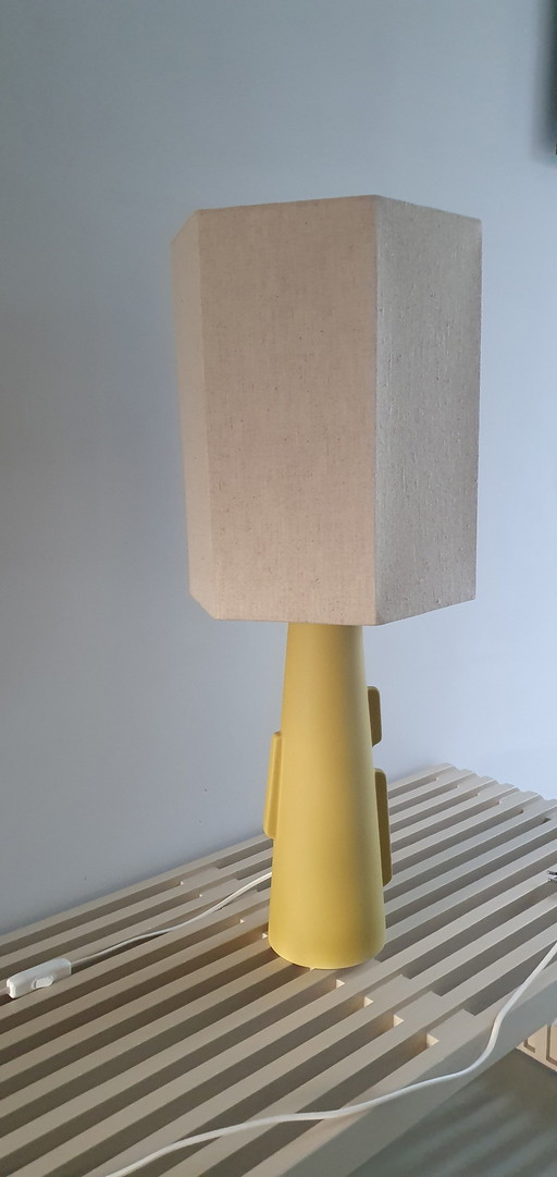 Hkliving Cone Lamp Base Matt Green + Lamps Linen