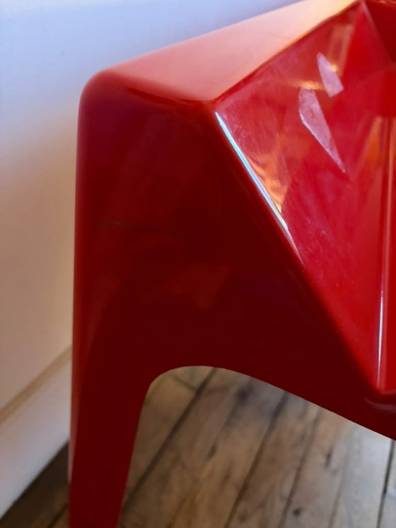 Ozoo Schreibtisch von Marc Berthier, rot, Roche Bobois, Kunststoff, Modern (Foto 4 von 9)