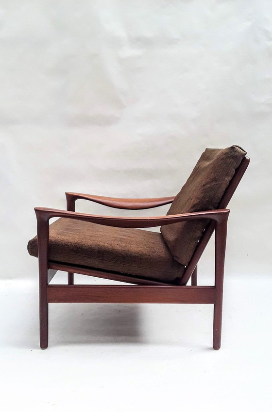 Poltrona Fredrik A. Kayser Mod. 563 Vatne Anni '60 – Vatne Lenestolfabrikk, Poltrone, Textile (photo 2 of 6)