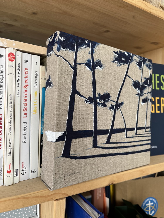 Image 1 of Acrylique sur châssis en lin naturel 3D. 
Format 20x20cm. 