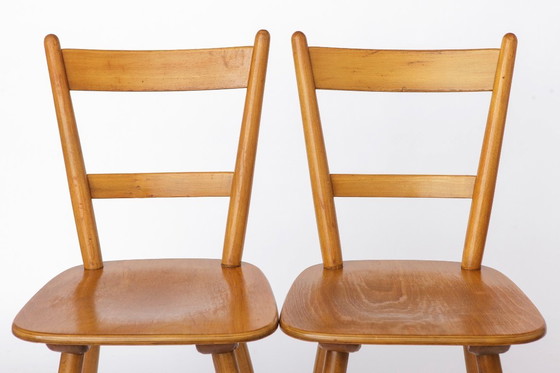 Image 1 of Set van 8 vintage Tübingen eetkamerstoelen van Schäfer, Duitsland, jaren 60, mid-century stijl.