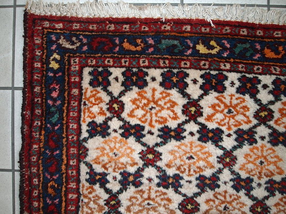 Image 1 of Handmade vintage Persian Hamadan runner 2.6' x 6.8' (80cm x 207cm) 1960s - 1C378