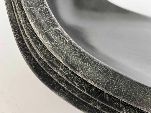 1 x Shell Elephant Grey | Sedia Eames in fibra di vetro vintage | Herman Miller | Solo scocca