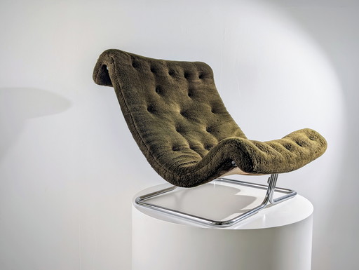 Chaise longue verte Ruud Ekstrand & Christer Norman, Suède, années 1970