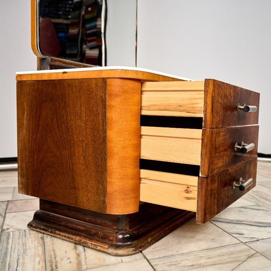 Image 1 of Vintage Art Déco Vanity, by Jindřich Halabala, 1940s Czechoslovakia