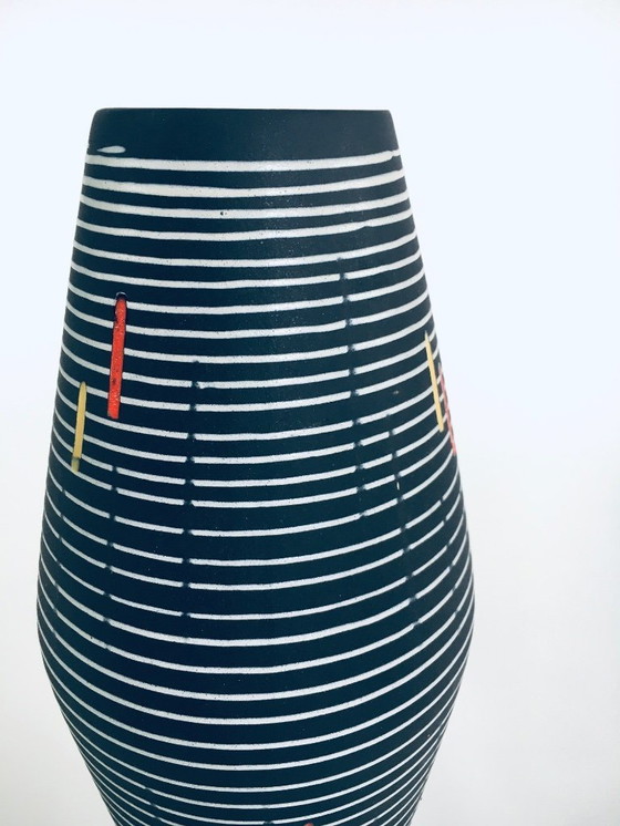 Image 1 of Midcentury Art Pottery Studio "Staufen" Vase by Liesel Spornhauer for Schlossberg Ceramic, Germany 1950's