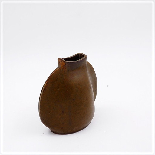 Vintage abstract ceramic vase, 1970s - H: 16 cm