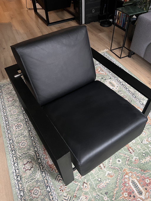 2 Of 2 Montis Dickens Black Leather Chair