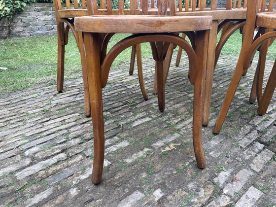 Image 1 of 7 sillas de bistró Baumann, sillas de cocina, años 50, Francia