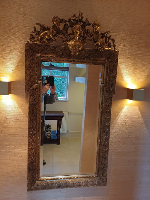 Spiegel in vergulde lijst, ca. 1900