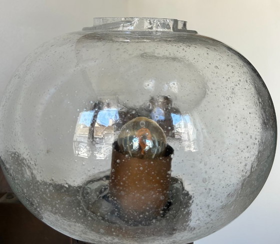 Image 1 of Paire d’appliques vintage, cuivre et verre bullé, BEGA Allemagne 1970