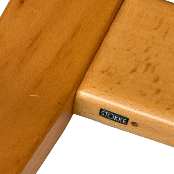 Image 1 of Peter Opsvik - Stokke - Gravity Balance (Design from 1991) Ergonomically Shaped Rocking Chair - Red Leather and Natural Frame
