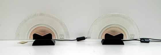 Image 1 of Pareja de lámparas de sobremesa de cristal de Murano italiano Altarte de Stilkronen, 1992