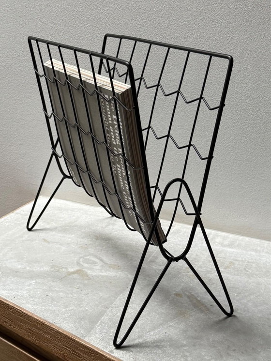 Image 1 of Porte Revues Magazines Années 50 60 Design Vintage Ancien