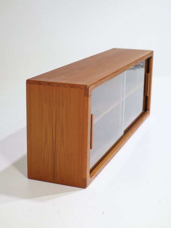 Image 1 of Silkeborg wall display cabinet sideboard vintage Danish teak