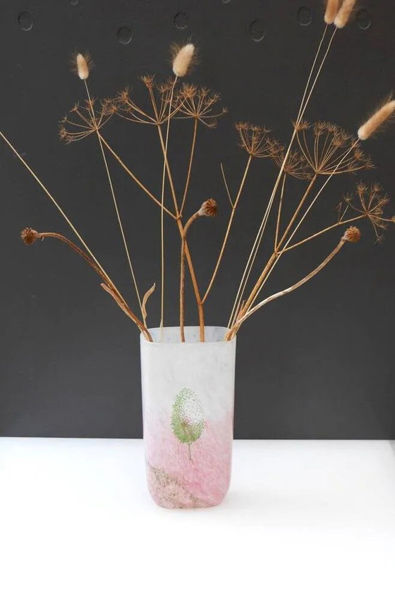 Image 1 of Scandinavian glass art vase known as May by Kjell Engman for Kosta Boda, 1980s