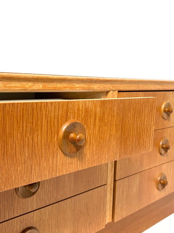 Vintage Retro Chest of drawers with 6 Drawers – Oak Look – Mid-Century Style – Wood (photo 10 of 14)