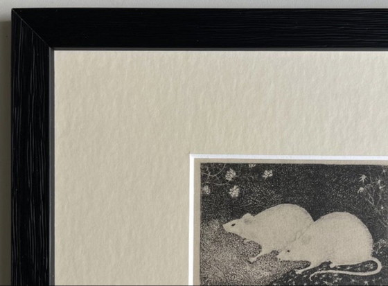 Jan Mankes 1889-1920 / Heliogravure 2 Mice 1923 – Lithographs & prints, Paper (photo 3 of 5)