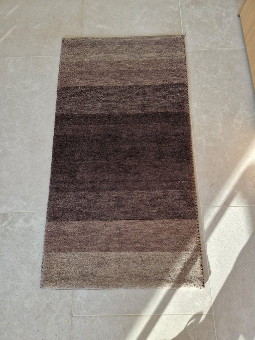 2 tappeti India Gabbeh S-07/Grigio + certificato