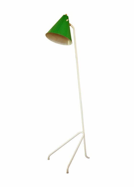 Image 1 of Lampada da terra treppiede Green Grasshopper, Willem Hagoort, anni '50