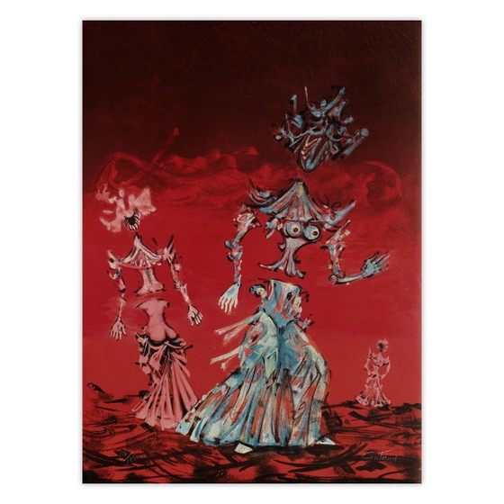 Image 1 of Lucien COUTAUD Belles au crépuscule Litografia firmata 1975