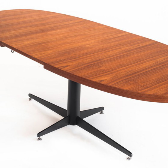 Tavolo da pranzo allungabile vintage. Roche Bobois. Anni '60. – Tavoli da pranzo, Wood, Iron (photo 7 of 12)