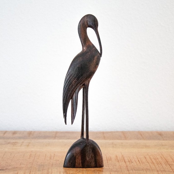 Vintage Hand-Carved Wooden Bird Figurine: Mid-Century Modern – Decorative Objects (photo 3 of 10)