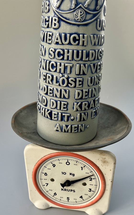 Image 1 of Lot de 4 chopes à bière vintage originales en grès avec couvercles en étain – König / GERZ – Allemagne, années 1970-1980