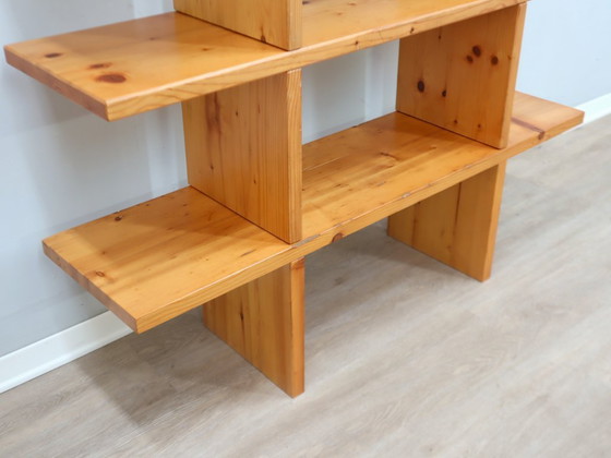 Image 1 of Libreria componibile vintage Ideal Form in legno di larice naturale anni '70