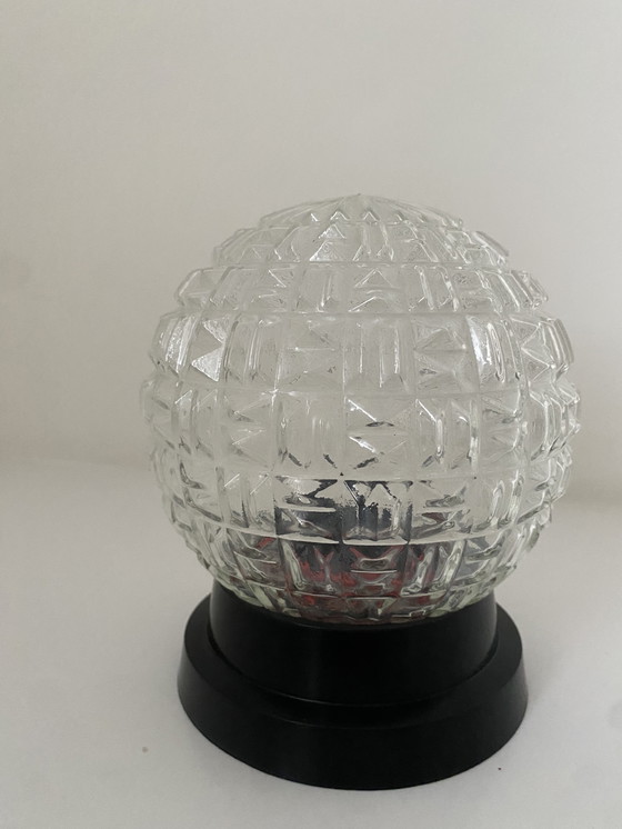 Image 1 of Lampada da soffitto vintage massiccia - lampada da parete nera anni '70