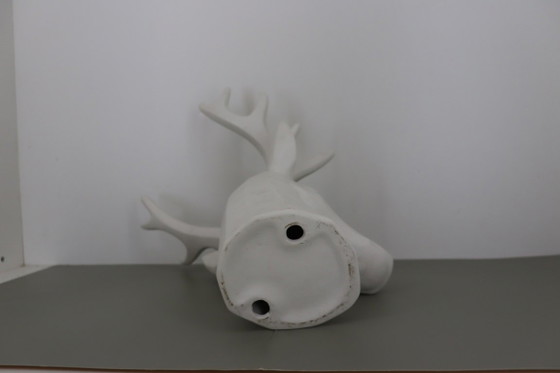 Buste de cerf en céramique blanche / Tête de cerf (36 cm) – Objets déco, Other (photo 5 of 5)