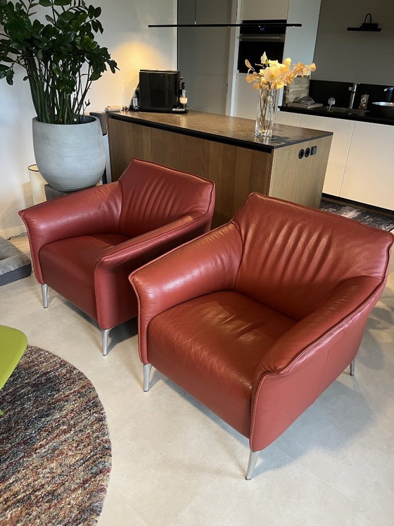 2 Leolux Mayon Armchairs – Leather, Aluminium (photo 6 of 6)