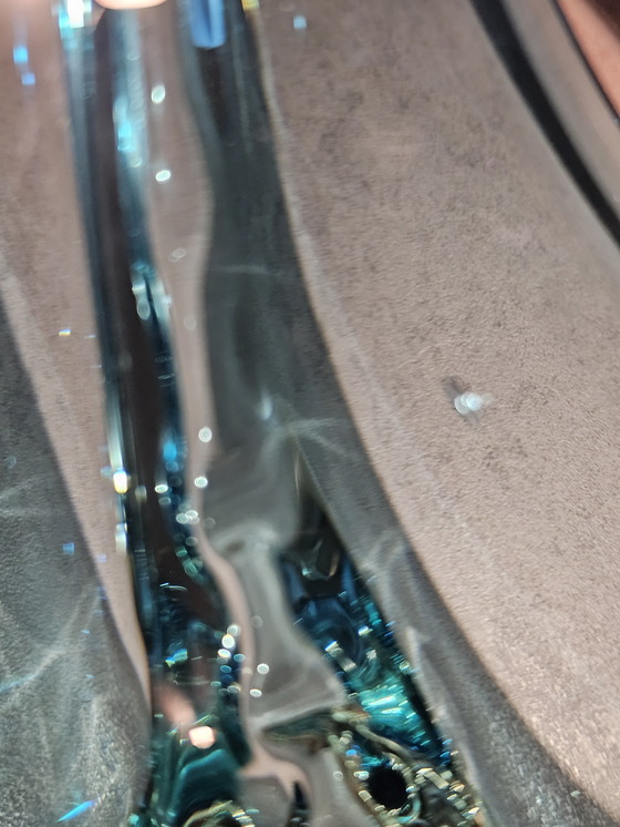 Image 1 of Coupe en turquoise du Val Saint Lambert.