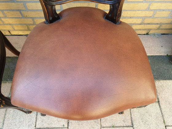 Image 1 of 4 chaises de salle à manger Louie Seize