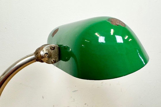 Image 1 of Lampada da tavolo vintage in smalto verde, anni '50