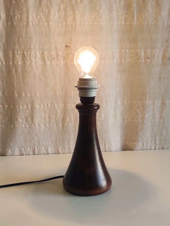 Image 1 of Scandinavian Style Solid Wood Table Lamp - Mid-20th Century