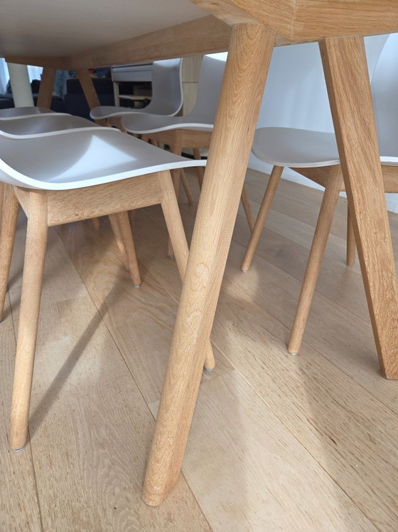 HAY Copenhague CPH30 dining table 250x90, white/soaped oak, Wood (photo 8 of 11)