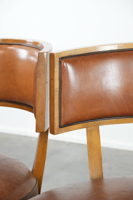 Image 1 of 2 x Vintage design cocktail chair/armchair made of sheepskin